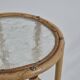 Pair of vintage mid century bamboo ice glass flower stands