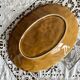 Sarreguemines barbotine oval dish with fruit decoration