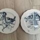 Duo of earthenware plates from the Canova service by BWM&Co.