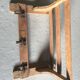 Wood shelf and metal hooks