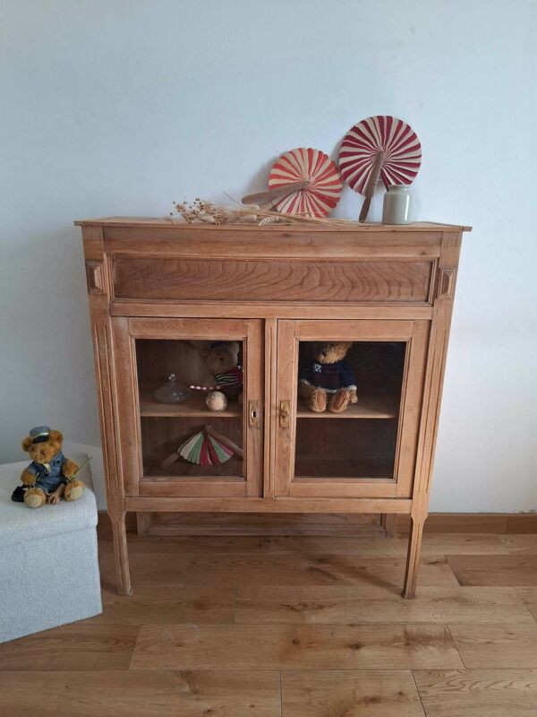 Joli haut de buffet vitrine esprit campagne