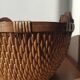 Vintage woven rattan basket - Traditional Asian wickerwork