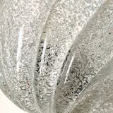 Wall light shell in glass and brass, 1970s-80s.