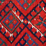 Handmade Red Wool Tribal Area Rug Persian Turkman Carpet Rug- 160x190cm