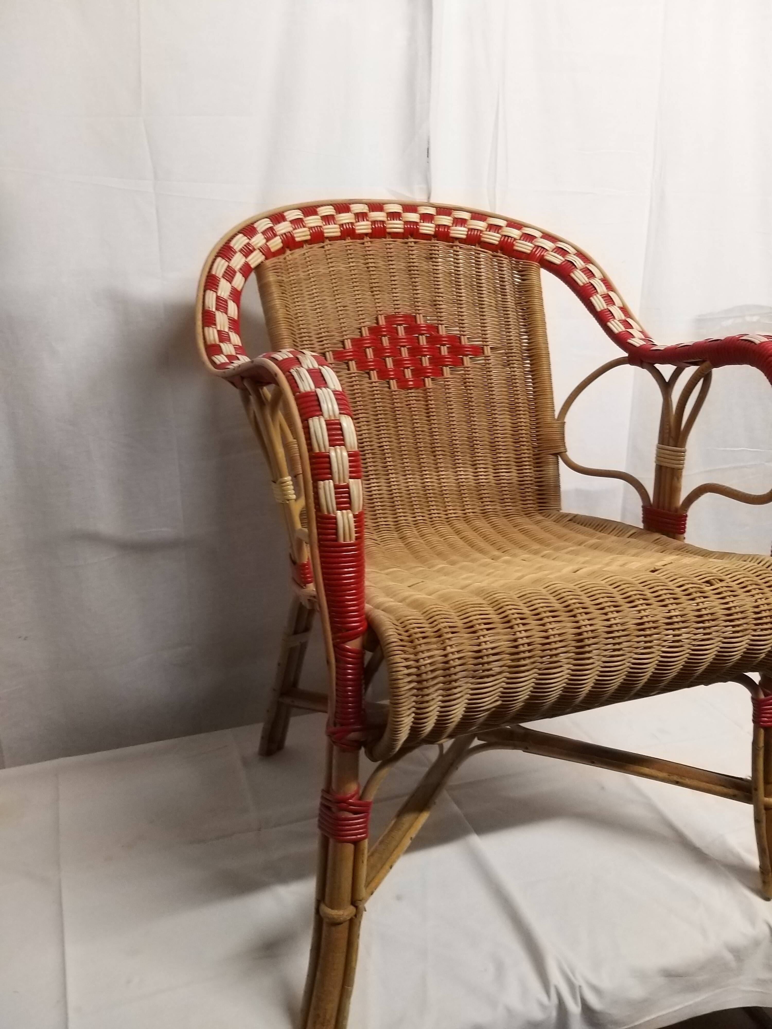 Rattan armchair