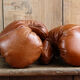 Pair of decorative leather boxing gloves
