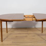 Mid-Century Round Teak Dining Table by Nils Jonsson for Hugo Troeds, Sweden