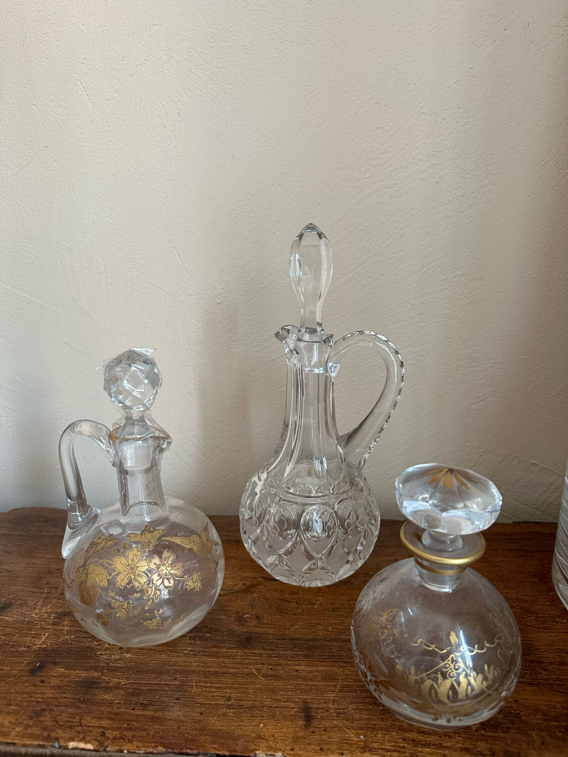 Lot of antique decanter