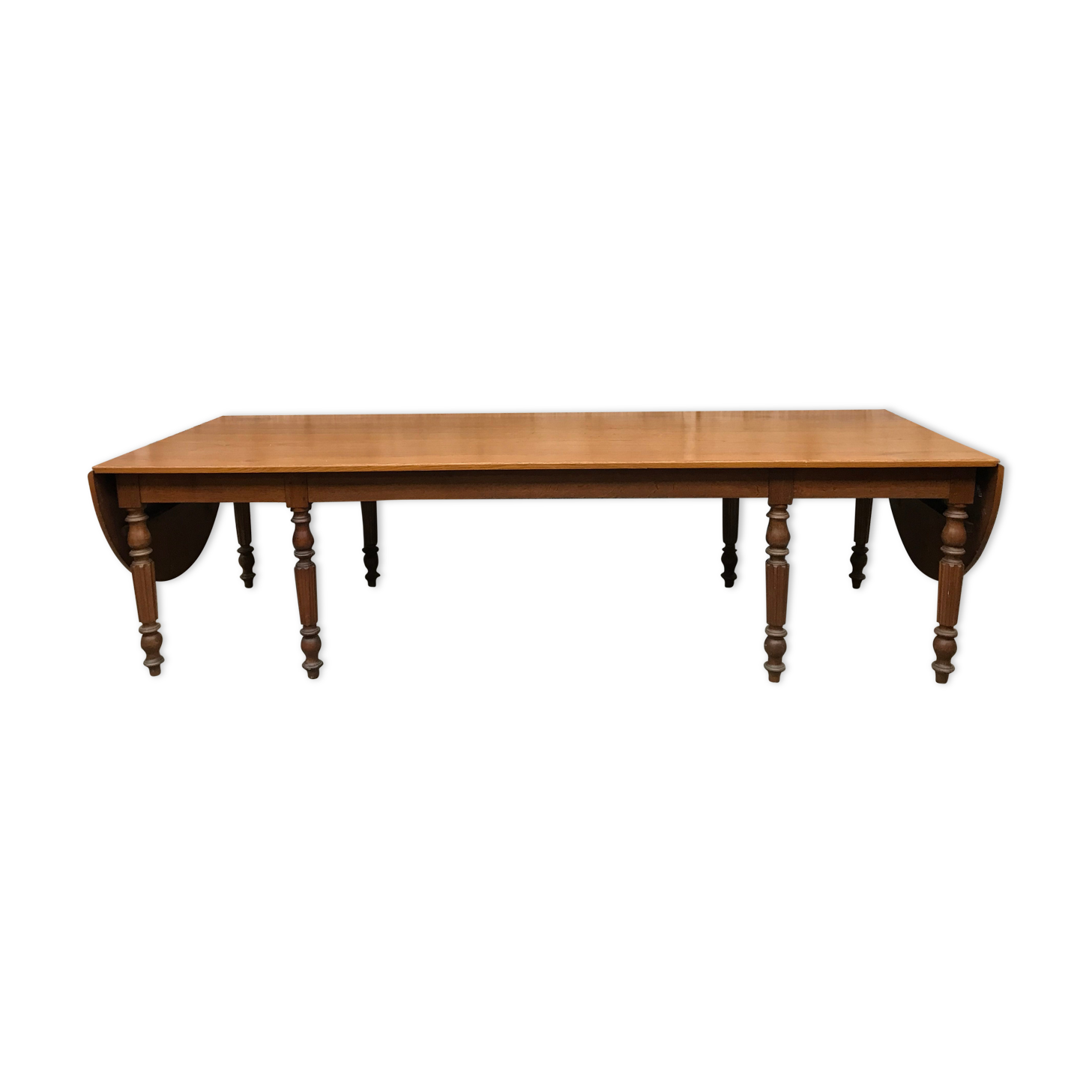 Former large oak farm table early 20th vintage