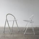 Mid-Century Italian Folding Chairs by Giorgio Cattelan for Cidue, Italy, 1970s, Set of 2