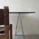 Large smoked glass and chrome metal desk, Sauze design 1970.