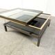 Vintage sliding glass coffee table, 1970s