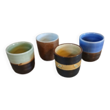 4 tasses à café en grès