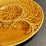 Assiette à artichaut barbotine Gien décor jaune
