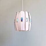 Scandinavian pendant light in metal and prismatic glass, Werner Schou, 1960-70
