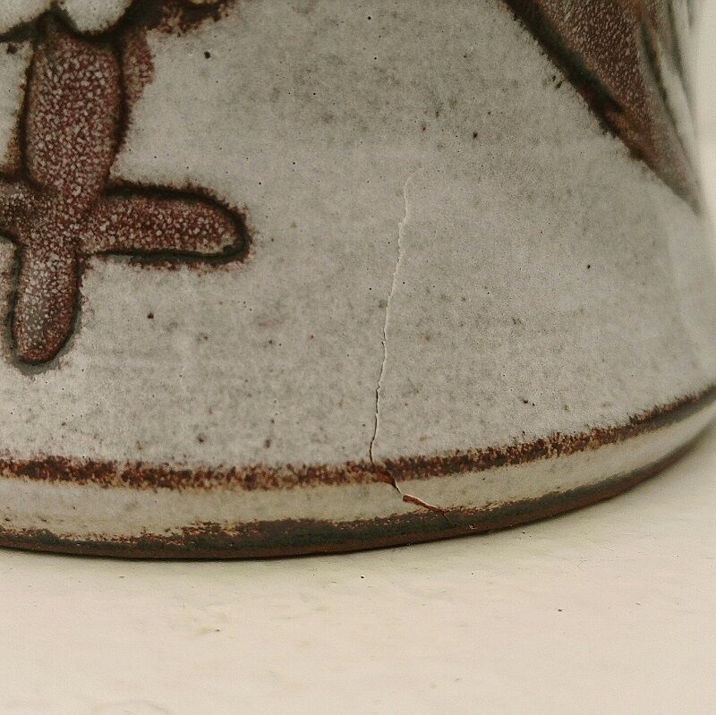 Zoomorphic ceramic owl pitcher signed owl