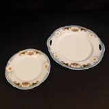 Porcelain presentation dish and its plate