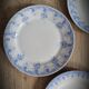 Set of 4 blue mismatched plates 2