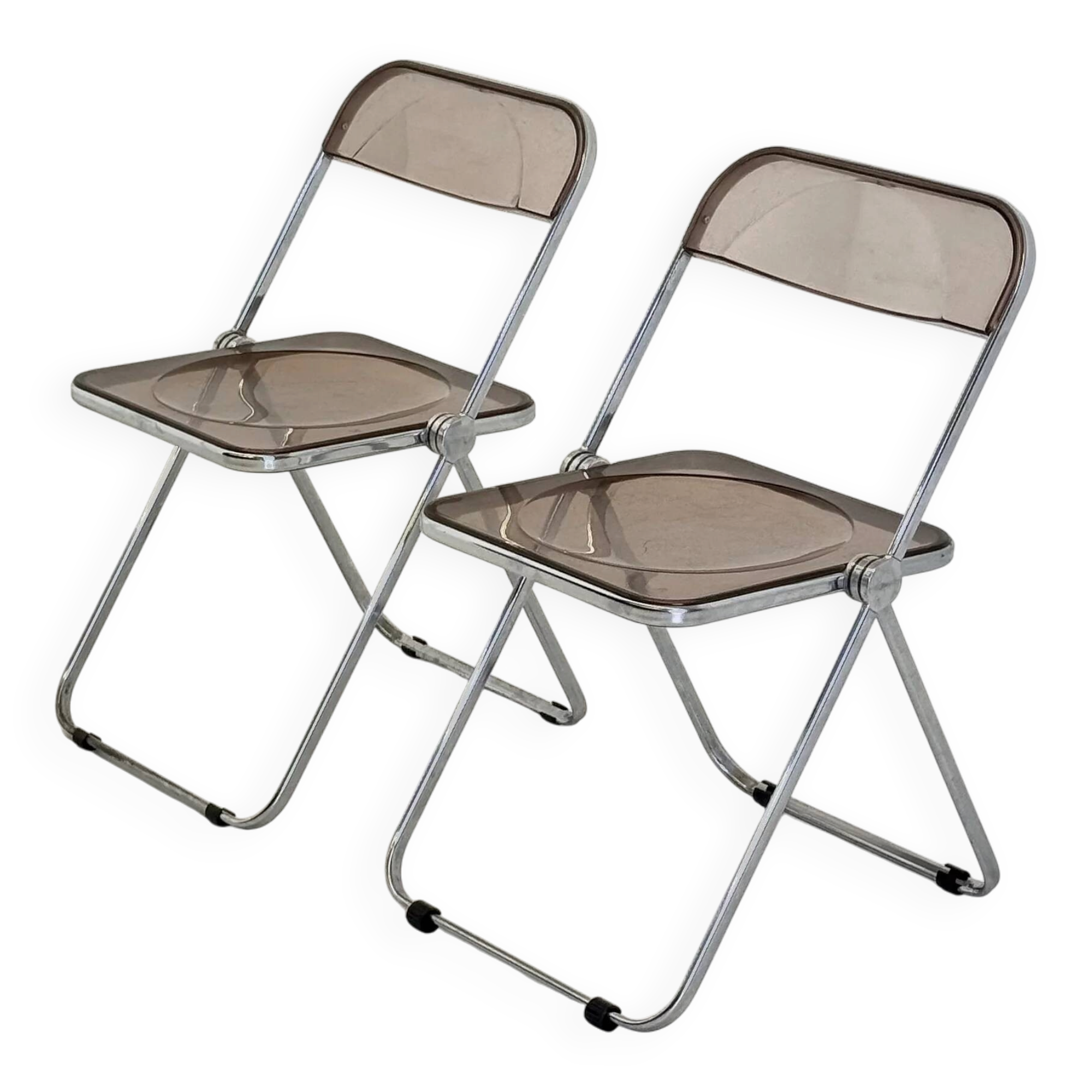 Set of 2 Plia folding chairs for Anonima Castelli by Giancarlo Piretti