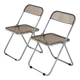 Set of 2 Plia folding chairs for Anonima Castelli by Giancarlo Piretti