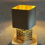 Lampe de table en laiton de luxe par Romeo Rega, années 60