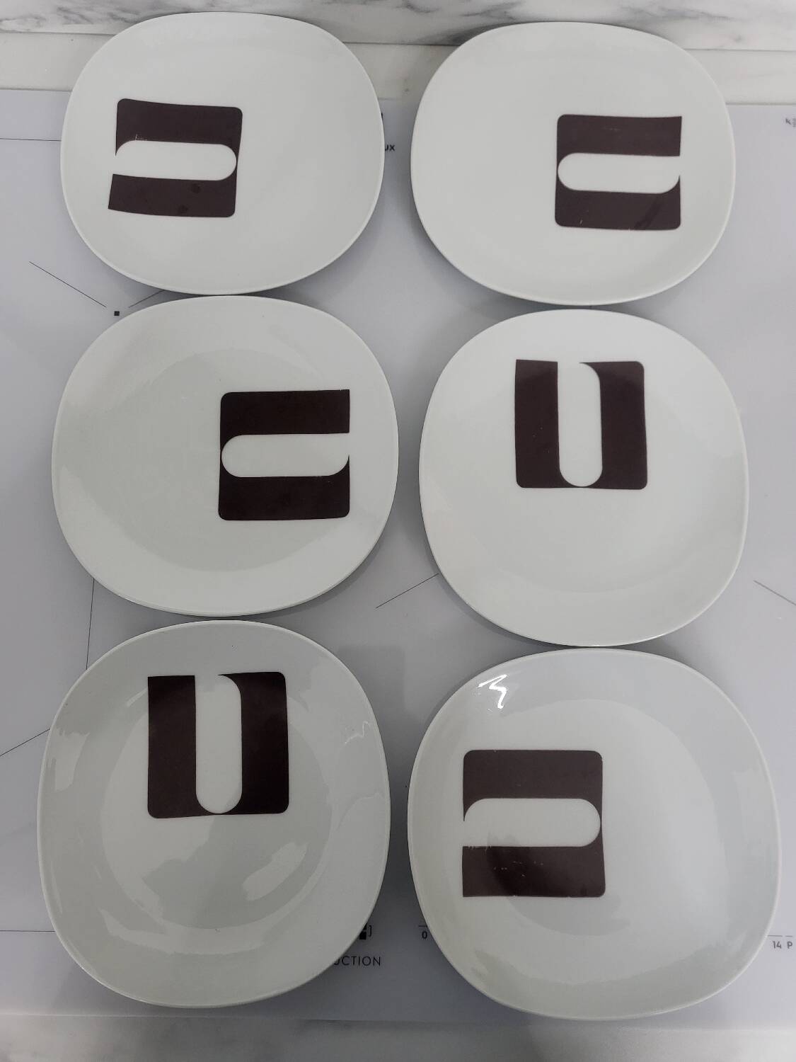 Lot 6 assiettes vintage 70 georges boyer limoges