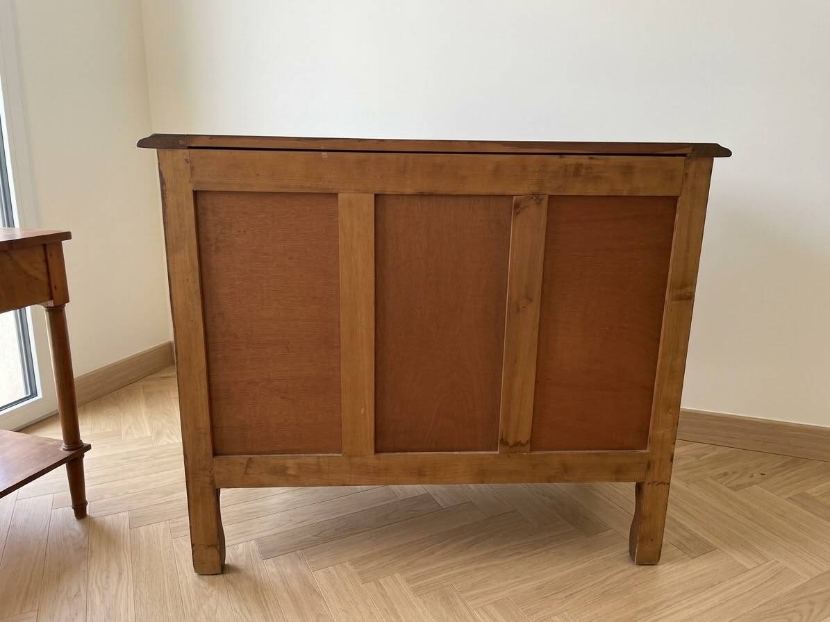 Louis XV style dresser and 2 bedside tables in solid cherry wood.