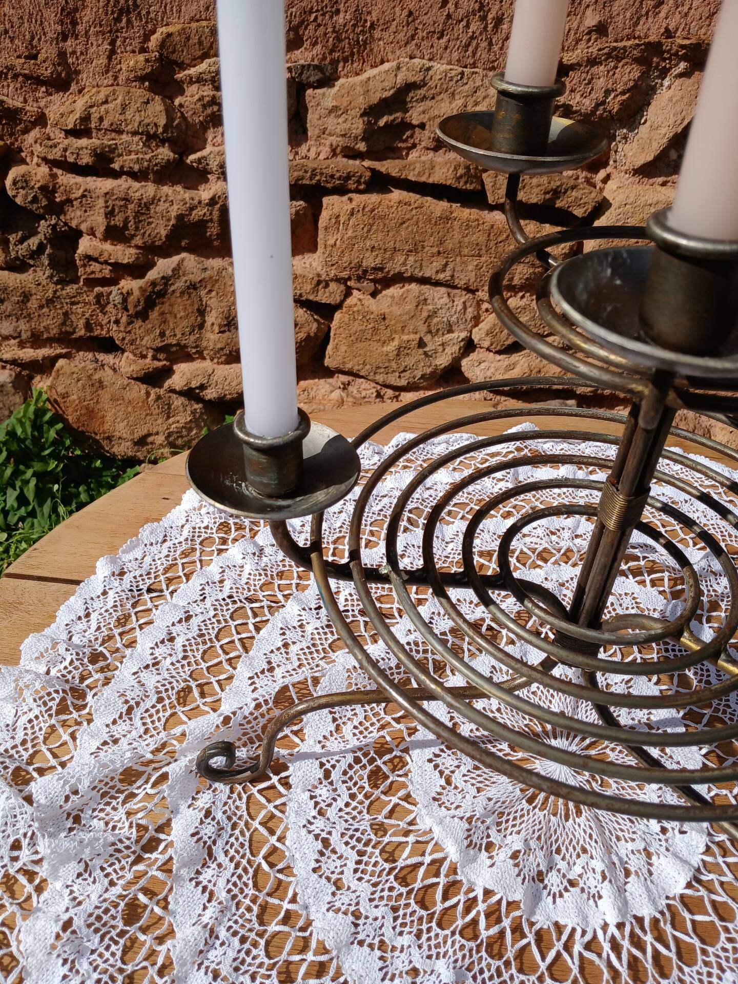 Wrought iron chandelier with 7 candles