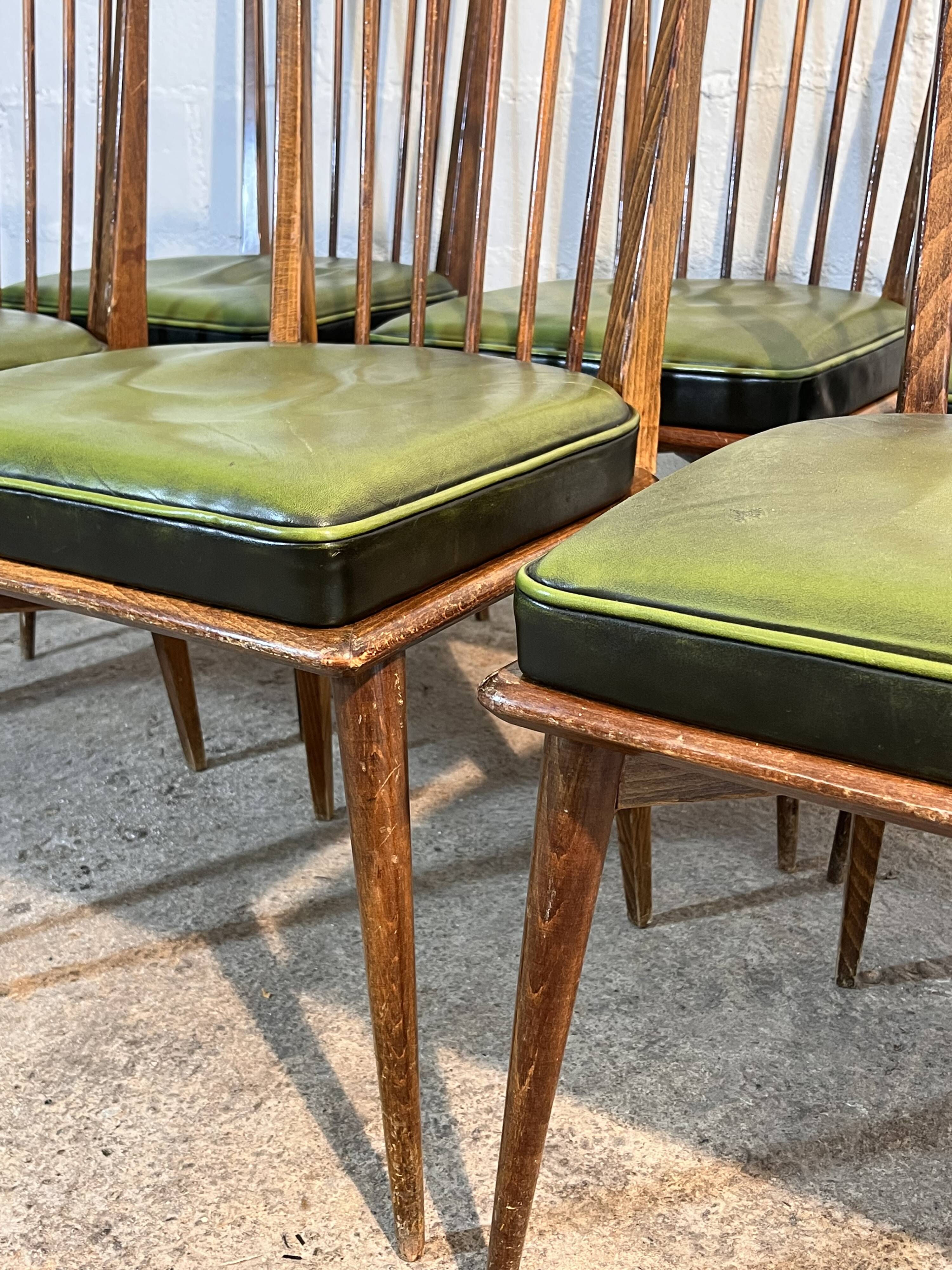 Chaises de salle à manger, Charles Ramos 1950s