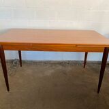 Scandinavian extendable table in vintage teak an60