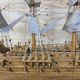 Unique V.O.C model ship from tree trunk (fully handmade)