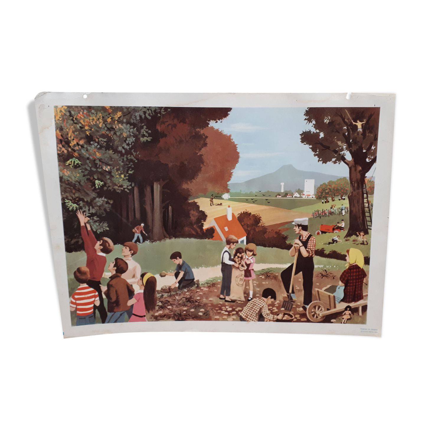 Map displays school lesson fall vintage 1967