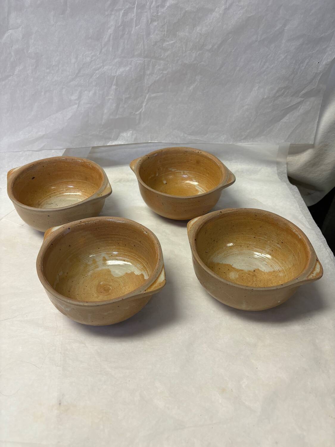 Set of 4 stoneware bowls