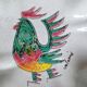 Vallauris - Stylised polychrome rooster cut - Stoneware - Quadrilobed dish