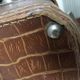 Small suitcase cardboard Brown imitation Croc of the 1950s