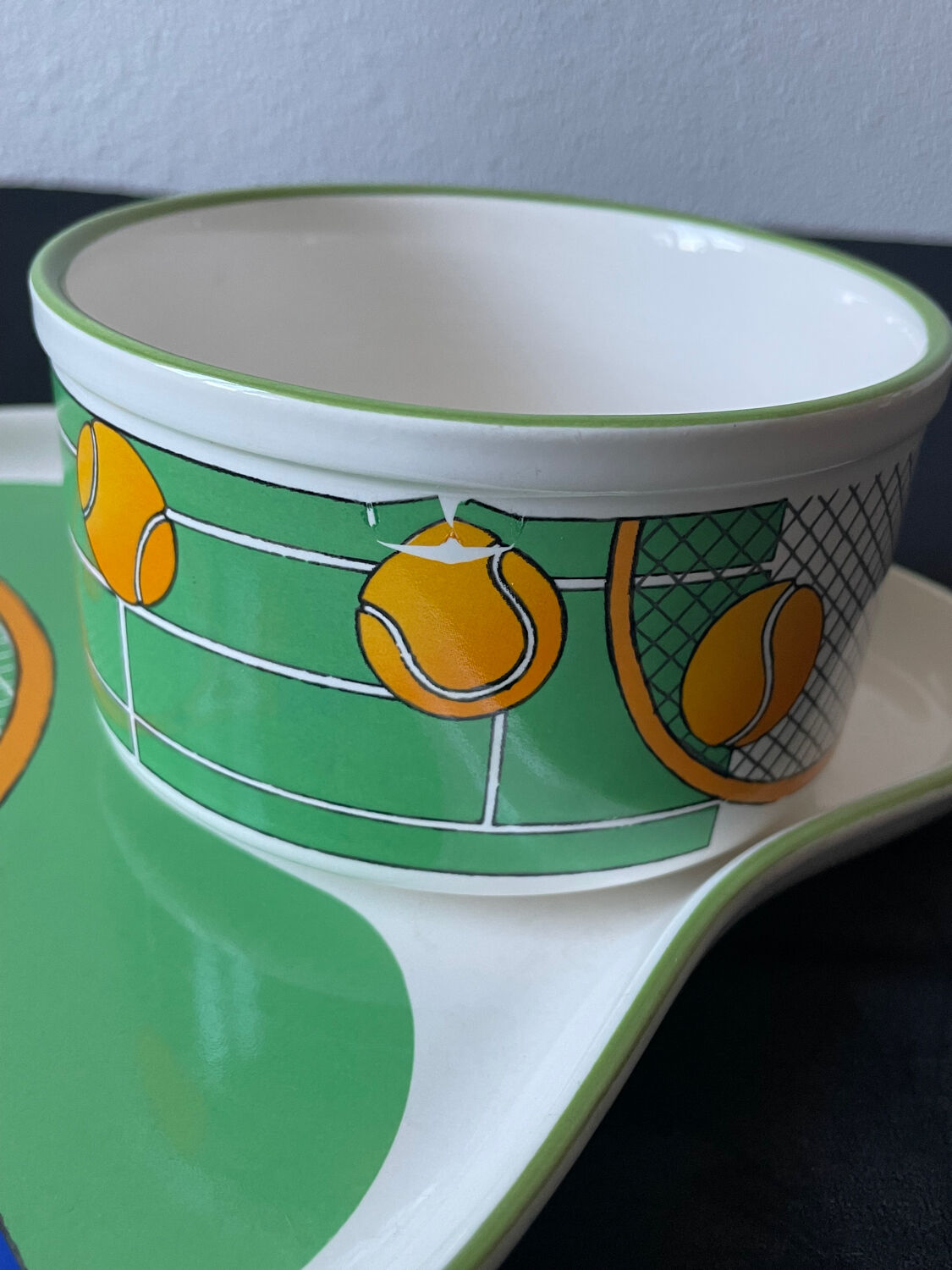 Tea/coffee cup and sport tennis saucer