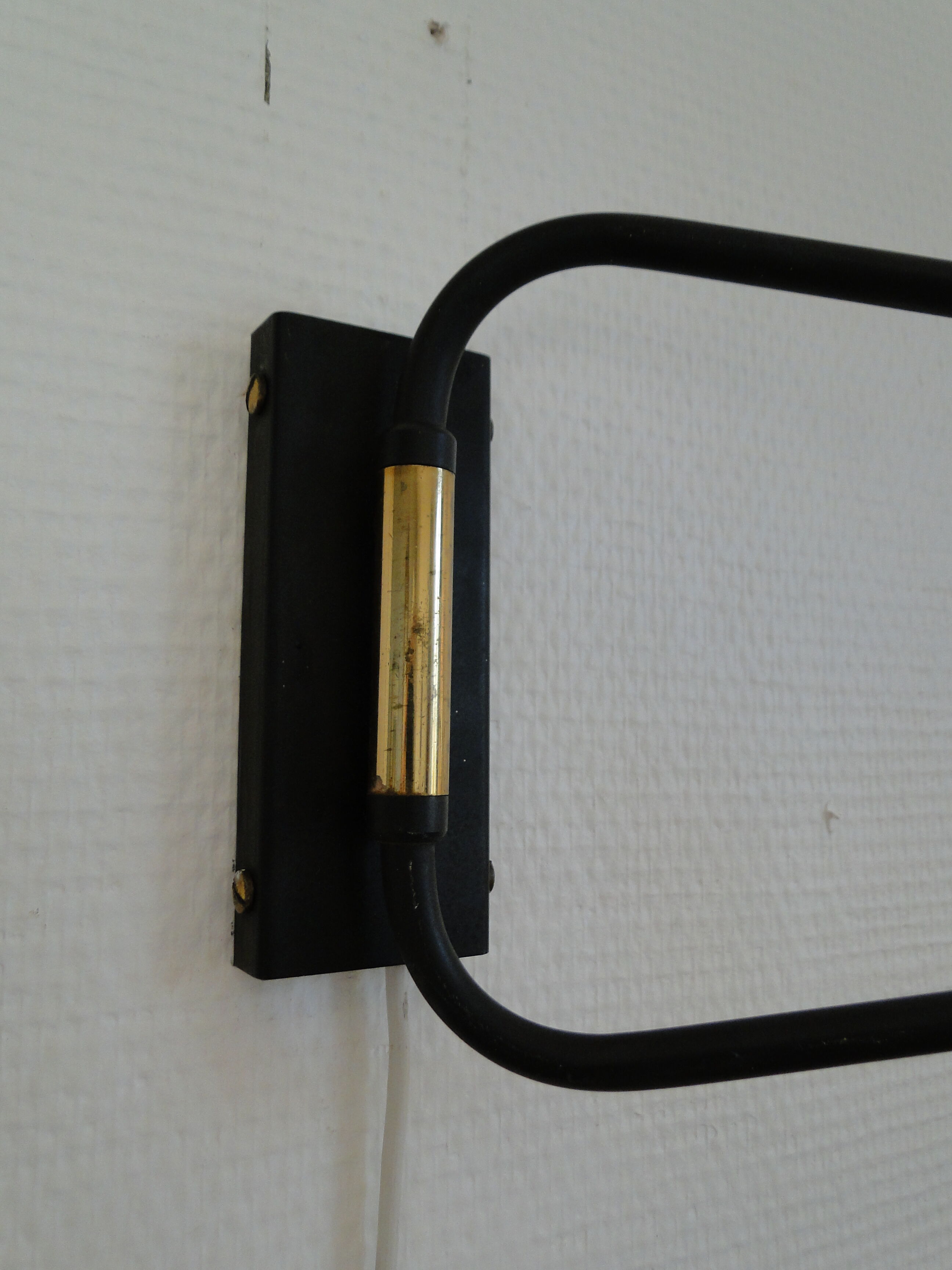 Vintage diabolo wall lamp by René Mathieu for Lunel France 1950s