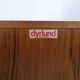 Wall cabinet with glass doors from Dyrlund, Denmark, 1970s.