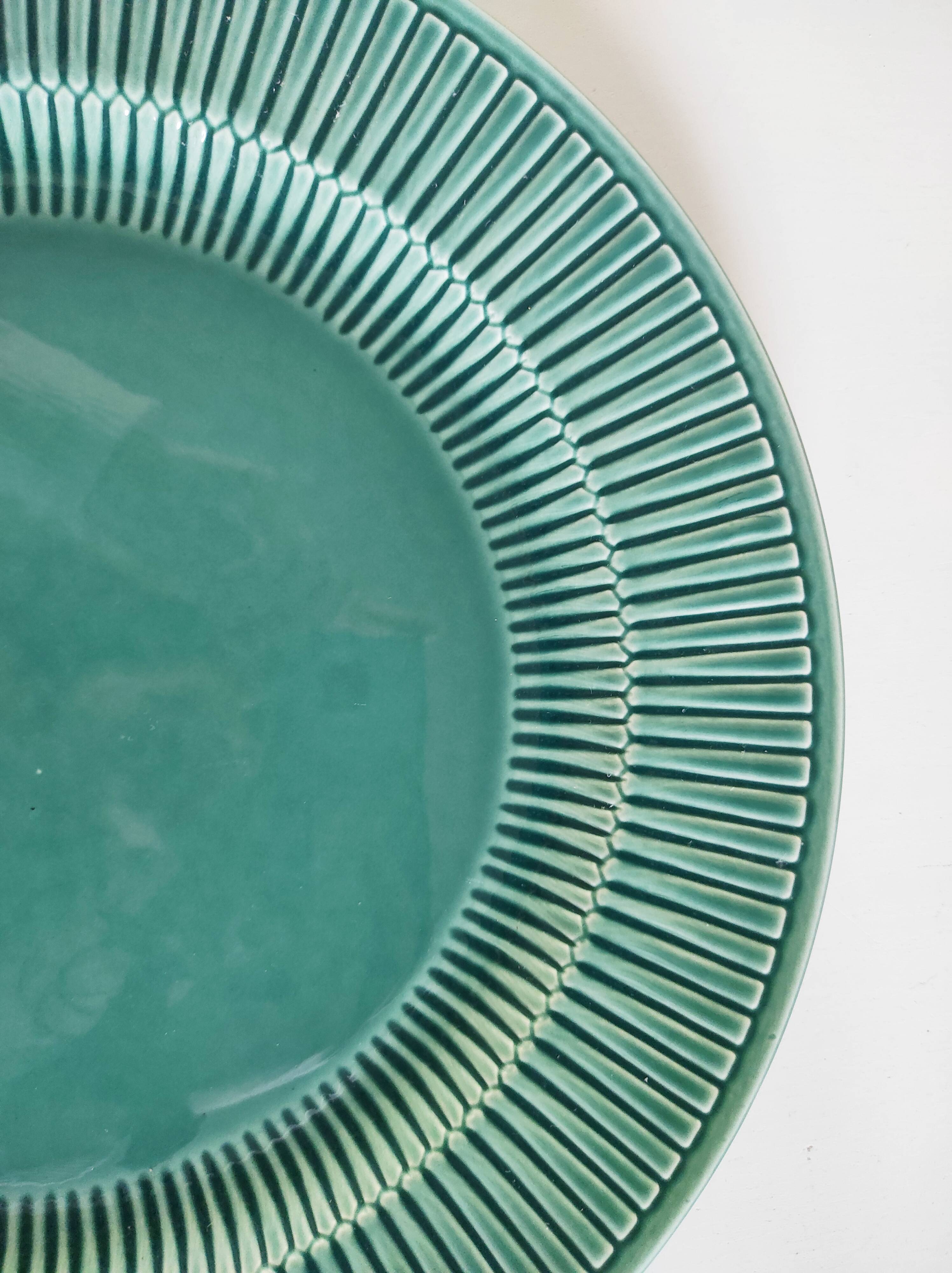 Royal Boch green earthenware dish 31 cm