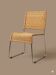 Chaise vintage en osier et chrome  Années 70