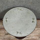 Art Deco guéridon resting on a central base made of stained wood.