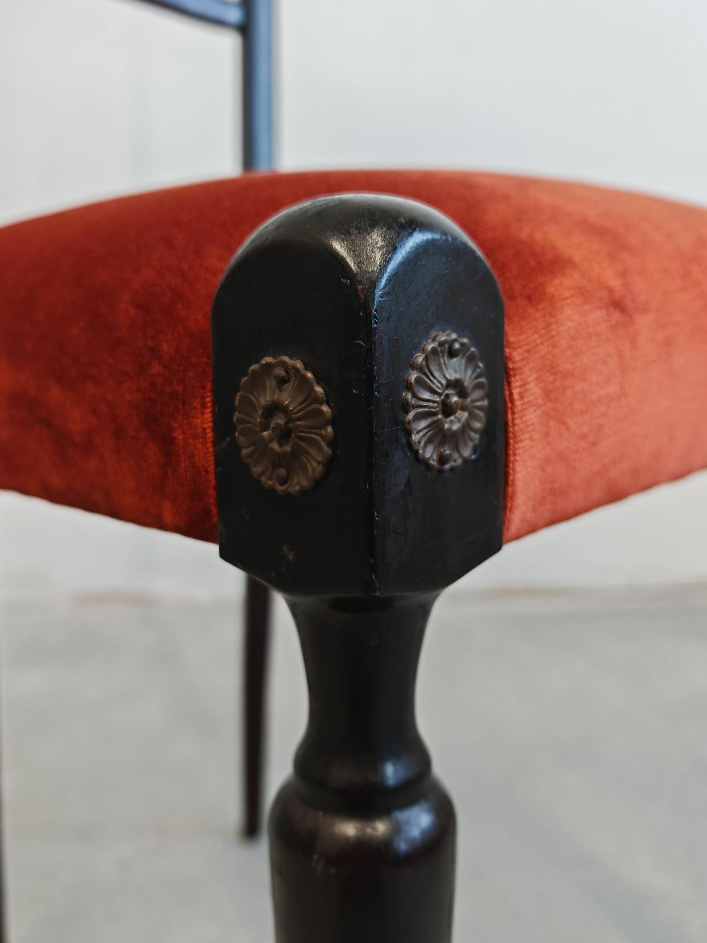 Chiavari chairs with high backs Mid Century Modern Paolo Buffa 1950s