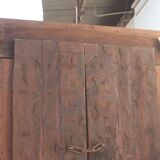 Indian door in old teak piece and patina of origin