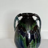 Handmade vase in mixed earth