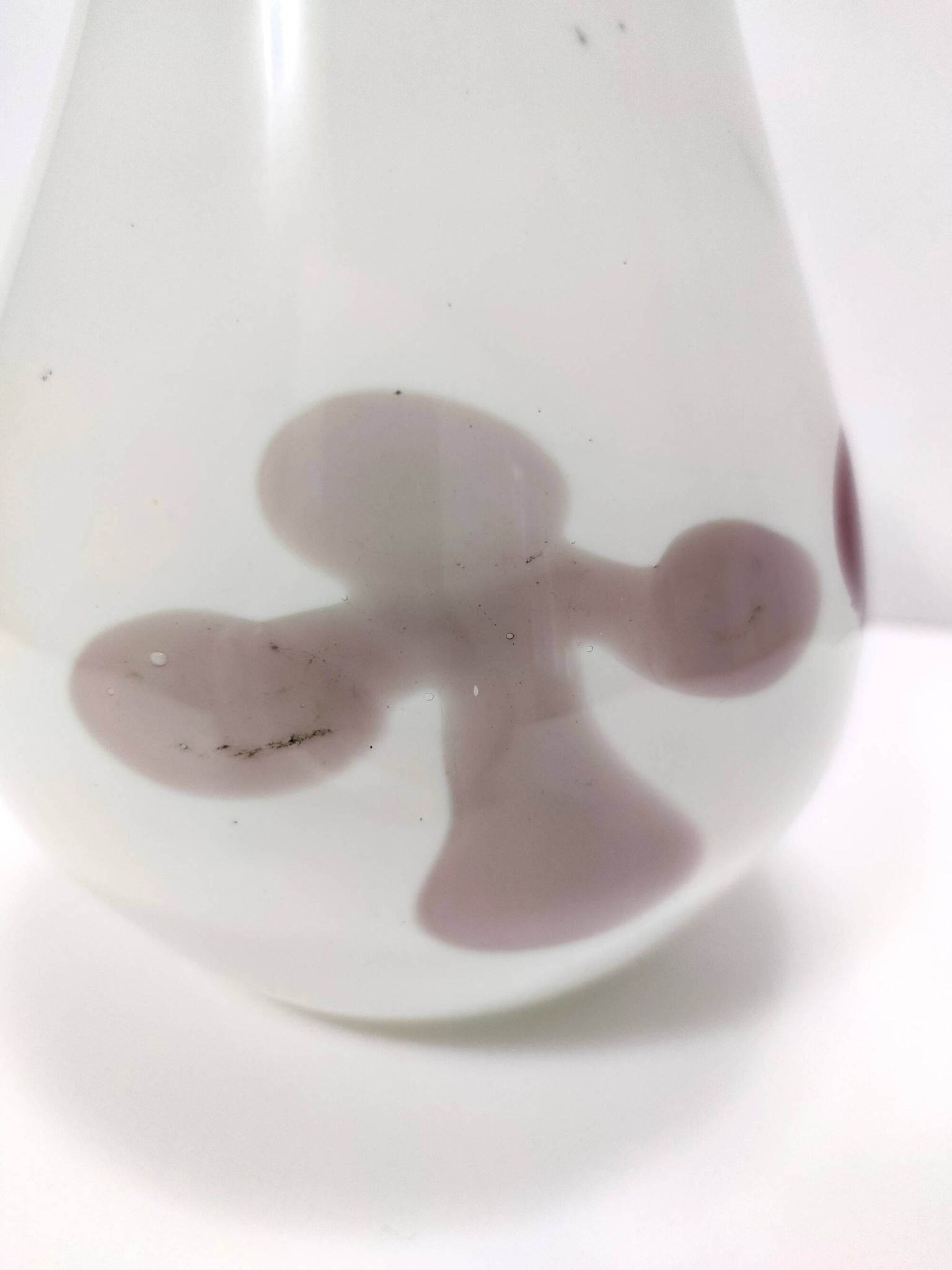 White Murano Glass Vase attr. to Dino Martens for Aureliano Toso