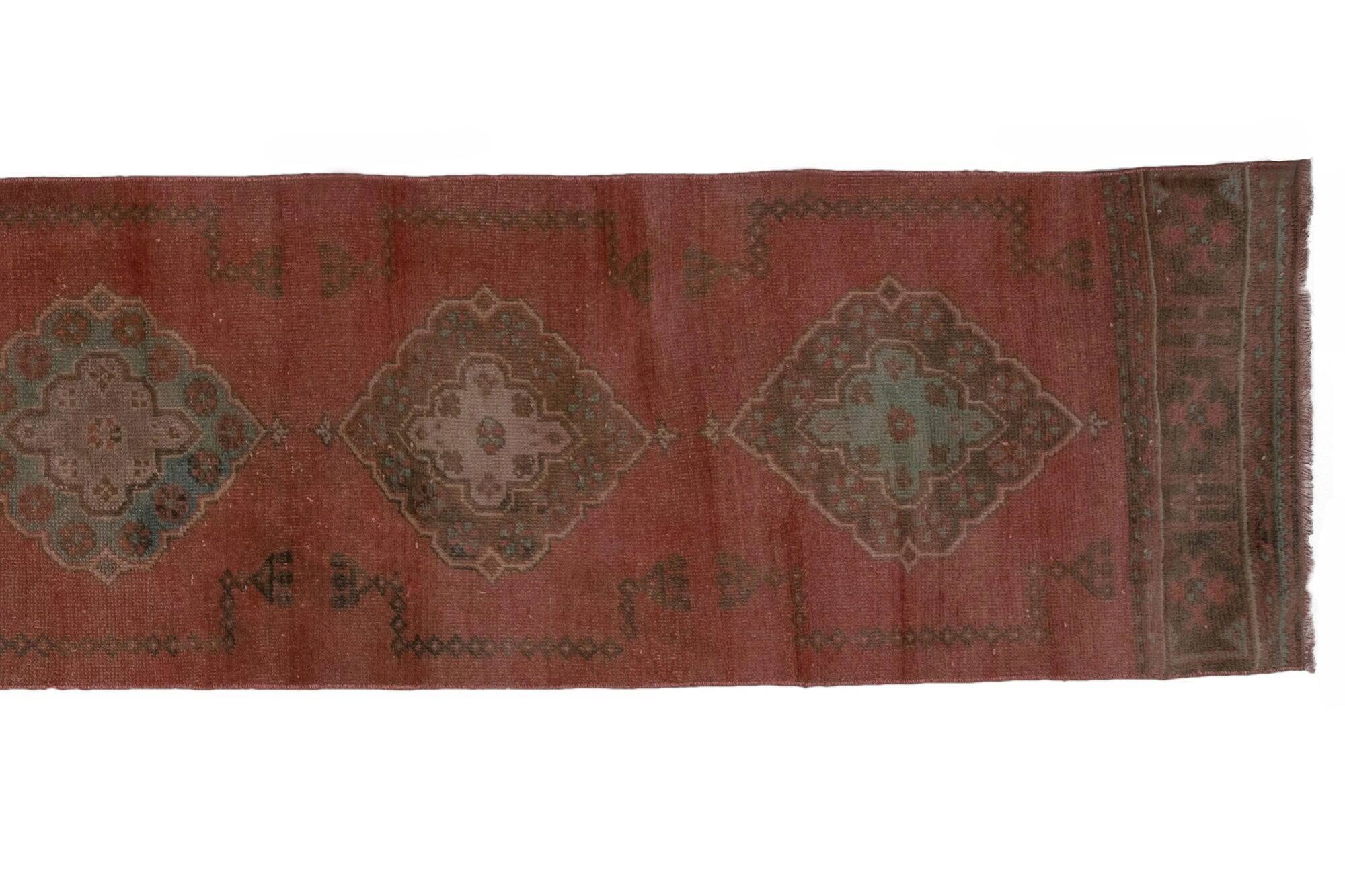 Vintage Turkish hallway rug 77x345 cm