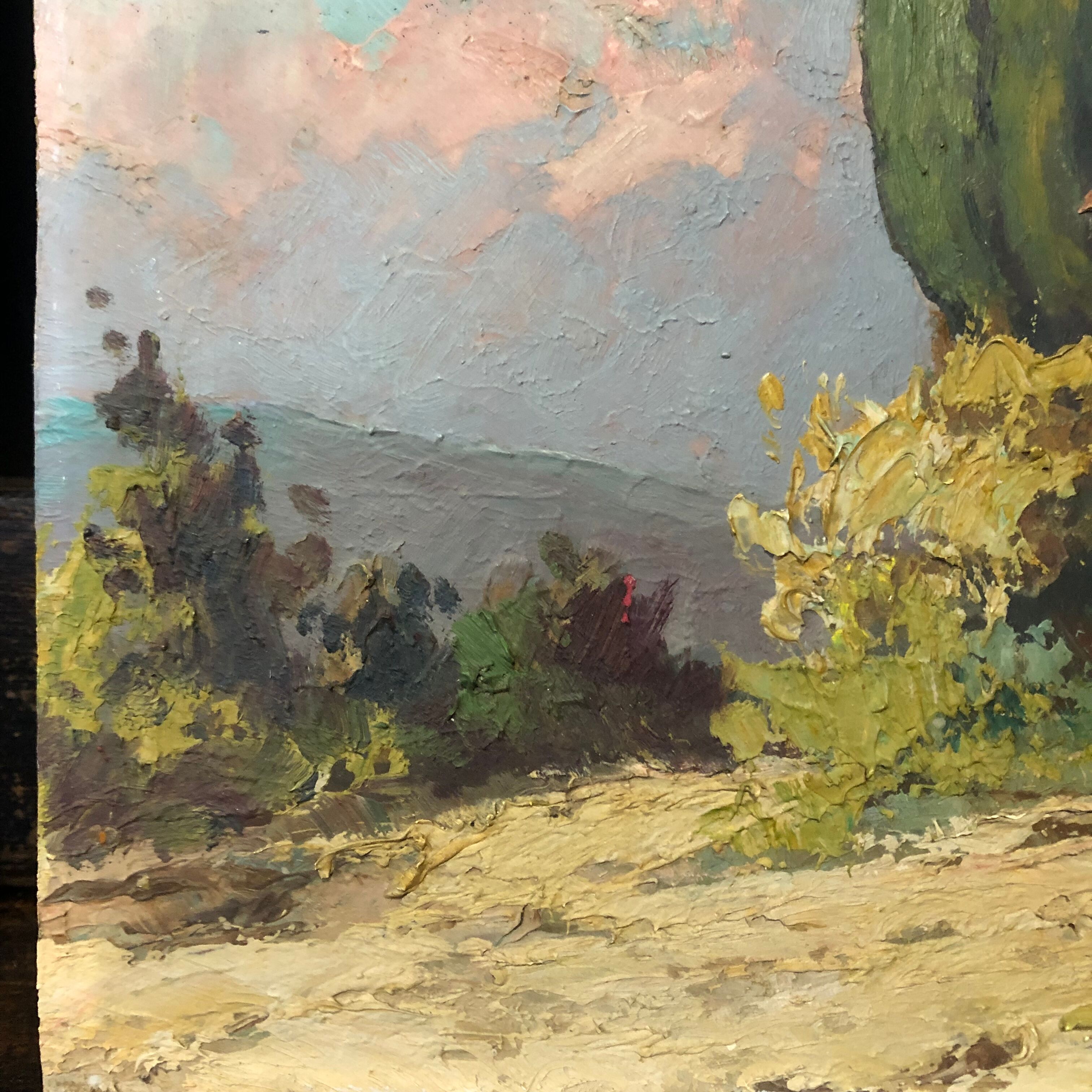 Oil on panel signed breval - mas provençal