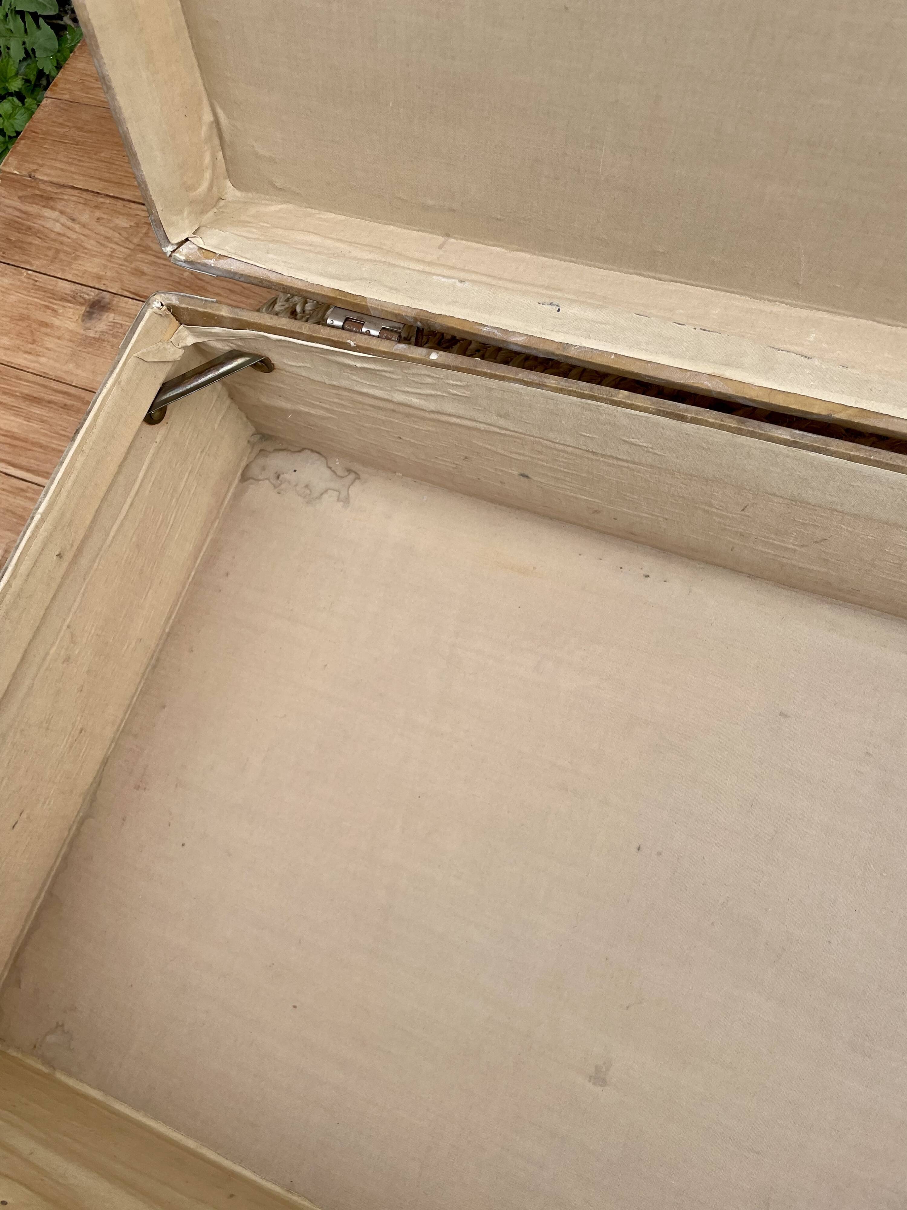 Old wood and leather suitcase