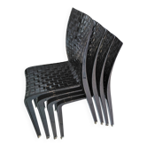 Kartell ami ami black chairs