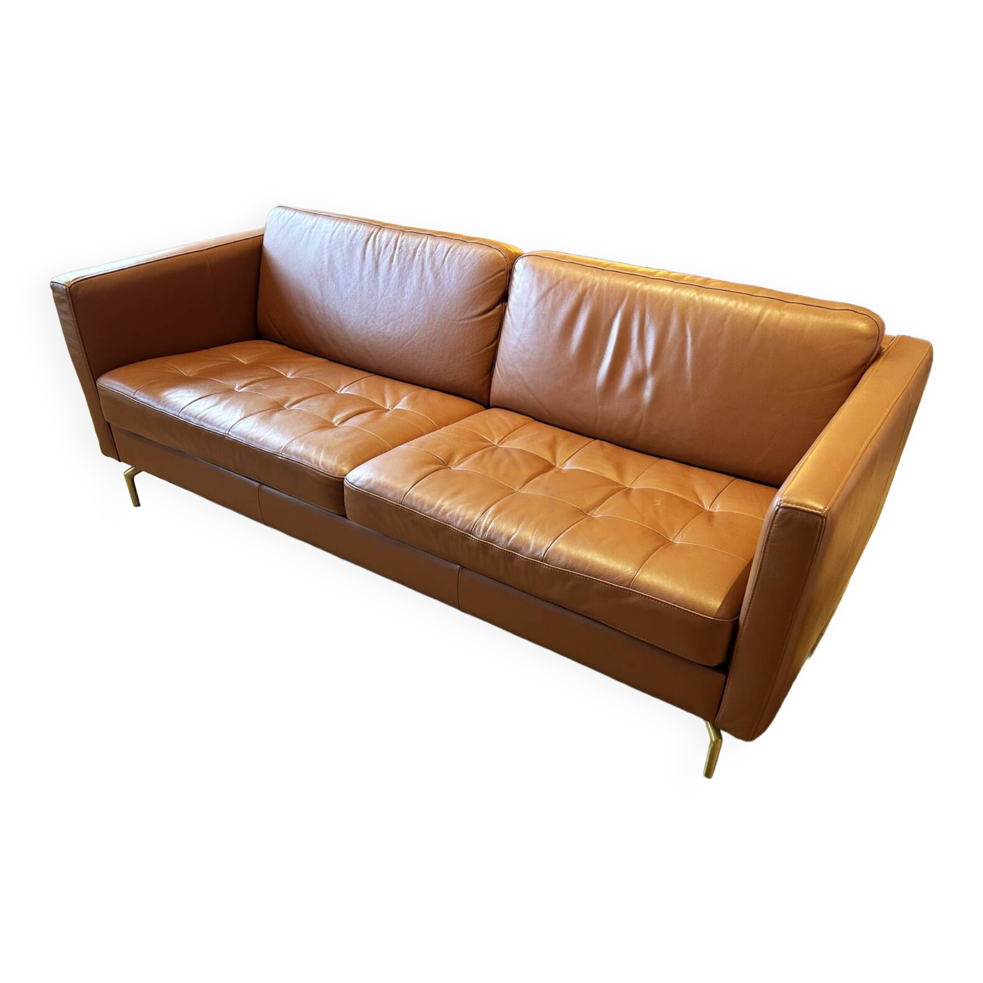 BoConcept Osaka sofa Caramel leather (2 1/2 places) + 1 headrest